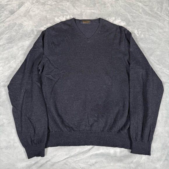 Brooks Brothers Other - Vintage Brooks Brothers V Neck Wool Sweater Mens L (Fits M Slim) Faded Blue 90s